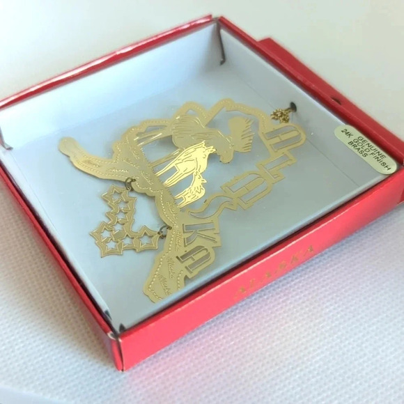 ALASKA 24k Christmas Ornament- Moose family- Alaska state souvenir ornament - Picture 5 of 8